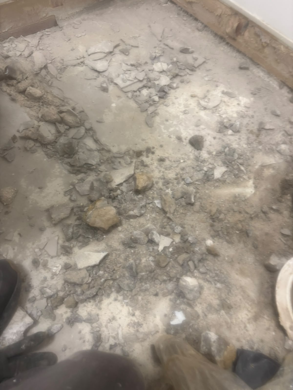 Channeled out concrete ready for New pipe work - 2