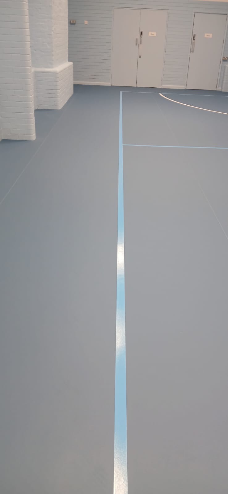 Basketball line's painted - 2