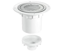 75mm water-seal vertical gully — round chrome top