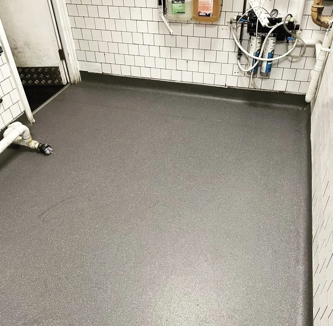 Altro Stronghold 30 in Dolphin installed by PW Flooring at Bill’s restaurant, Bluewater, before cooking equipment was reinstated